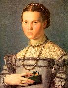 Agnolo Bronzino Portrait of a Young Girl with a Prayer Book oil